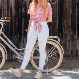 LulaRoe size 30 white skinny jeans - worn once